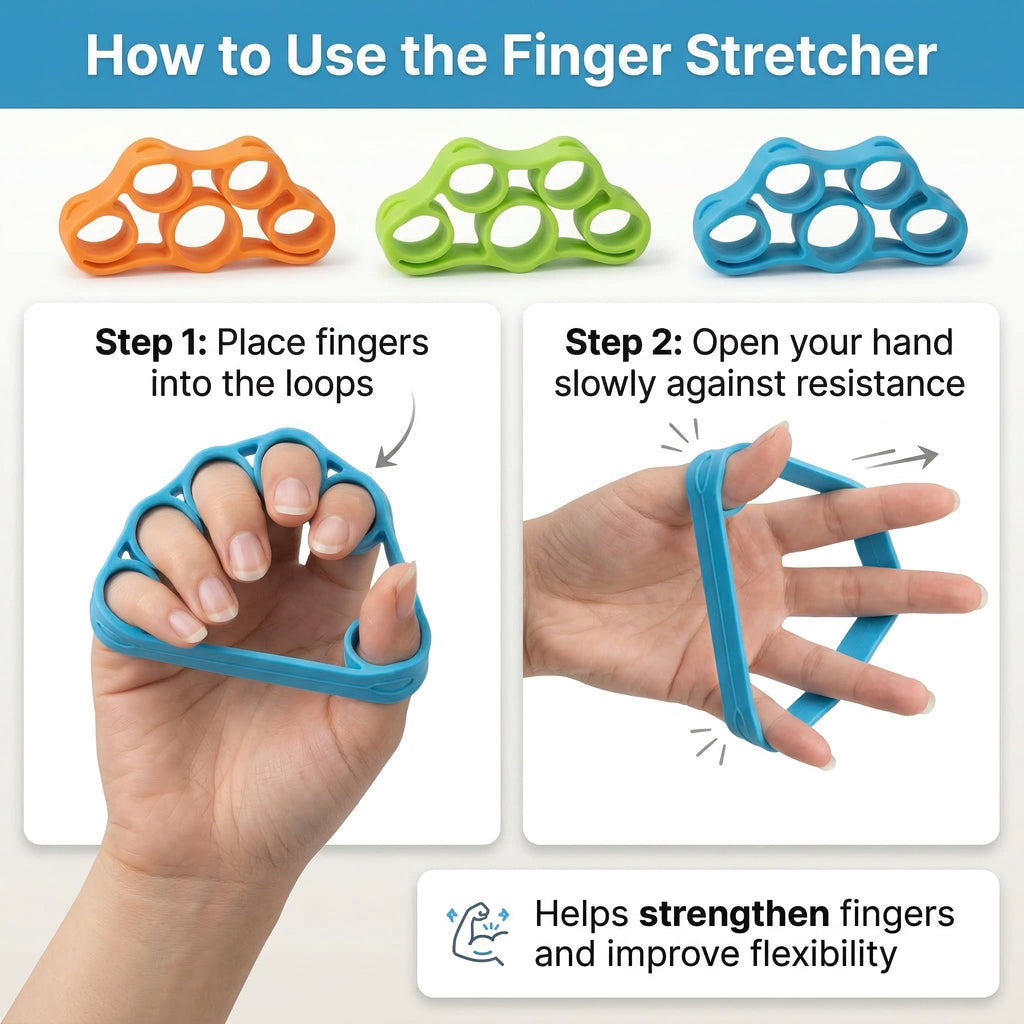 GQCLNBH 9-Piece Hand Grip Strengthener Kit, Silicone Grip Rings, Stress Balls & Finger Stretchers, 3 Resistance Levels