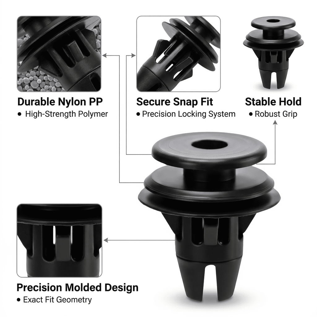GQCLNBH 30PCS Tail Light Retainer Clips, Replaces 68061648AA, Compatible with Ram 1500 2500 3500, Tail Lamp Mounting Clips, Black