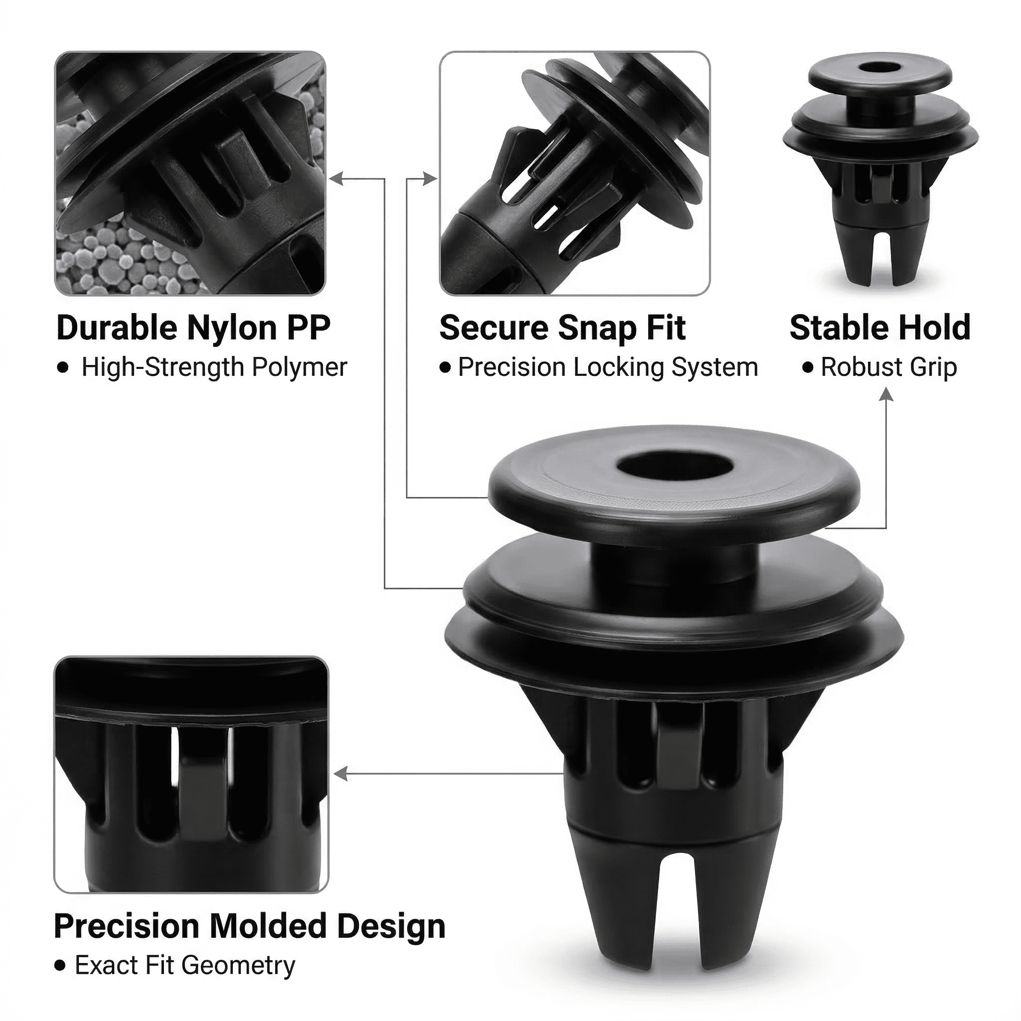 GQCLNBH 30PCS Tail Light Retainer Clips, Replaces 68061648AA, Compatible with Ram 1500 2500 3500, Tail Lamp Mounting Clips, Black