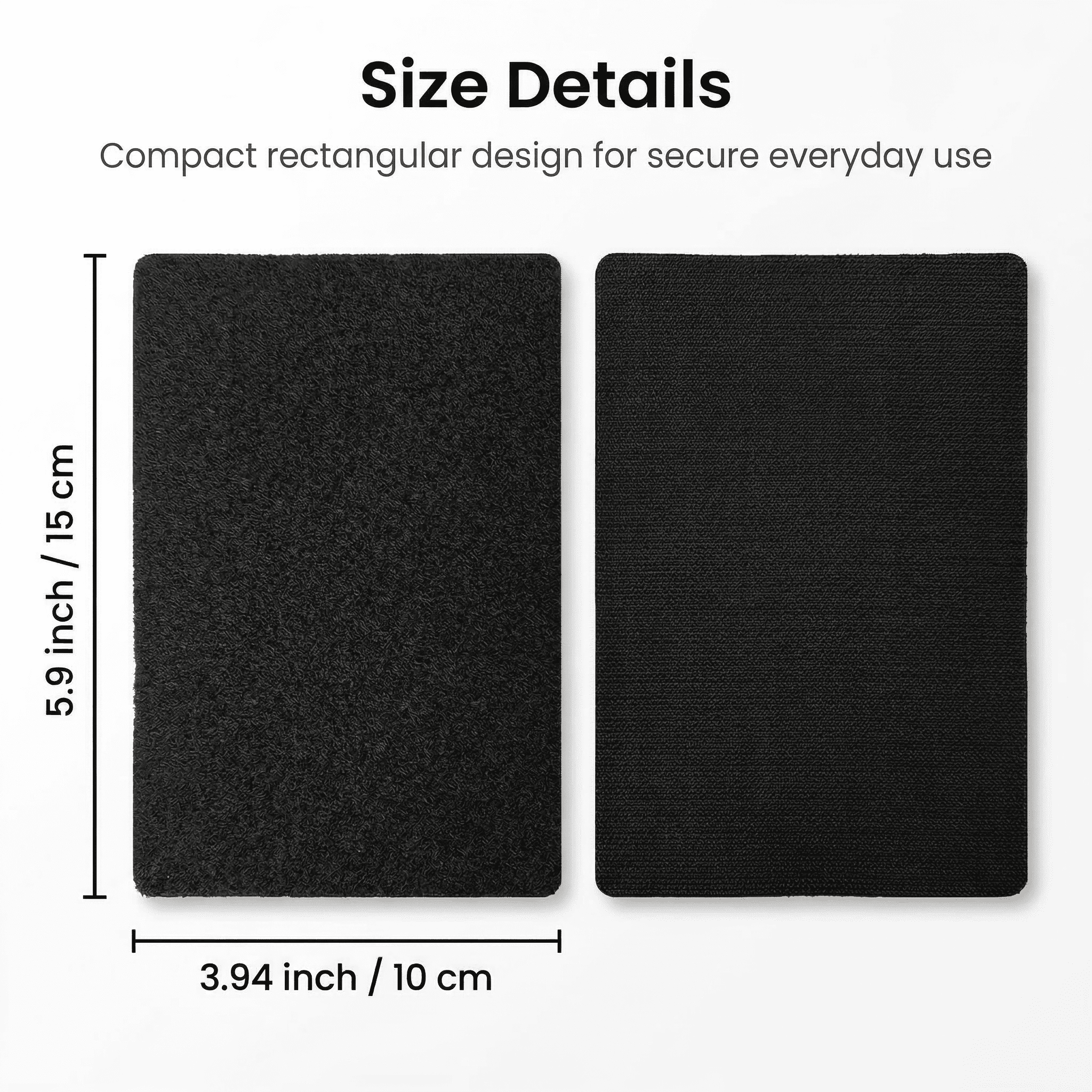 GQCLNBH 6 Sets 4 x 6 Inch Self Adhesive Hook and Loop Strips, Black Reusable Fastener Pads for Sofa Cushions, Mats and Wall Decor