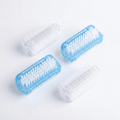 GQCLNBH 4 Pack Dual-Sided Nail Brush, Hand and Fingernail Cleaning Brushes, Easy-Grip Plastic Brush Set, 2 Blue + 2 Clear