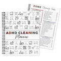 GQCLNBH ADHD Cleaning Planner for Adults, Daily Weekly Monthly Cleaning Schedule Checklist, Spiral Chore Chart Notebook for Home Organization