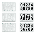 GQCLNBH Reflective Mailbox Numbers for Outside, 3 Inch Self Adhesive House Address Stickers, 6 Sheets White and Black, 0-9 for Mailbox, Door, Bin