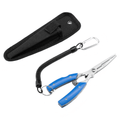 GQCLNBH Upgraded Fishing Pliers, Stainless Steel Hook Remover with Braid Line Cutter, Split Ring Opener, Sheath & Coiled Lanyard for Saltwater Freshwater